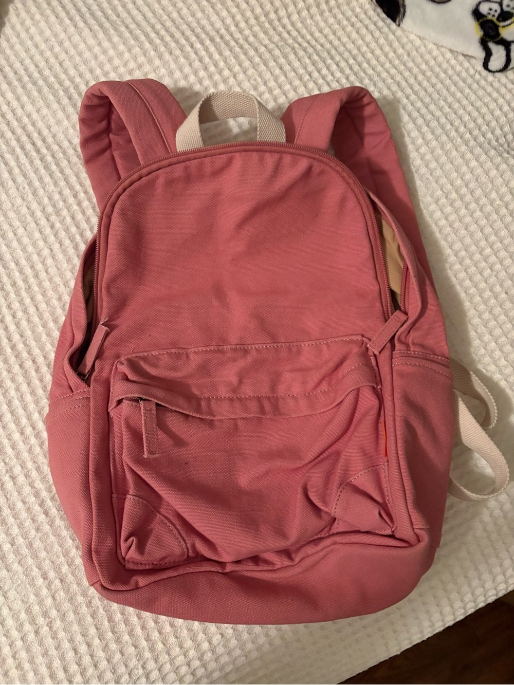 Women’s Pink Canvas Backpack - Unbranded